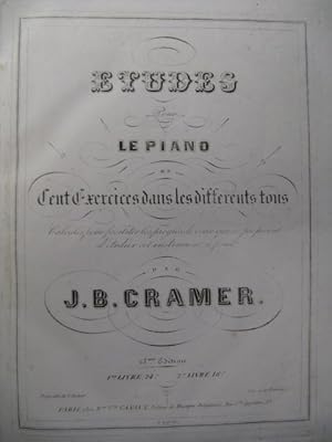 CRAMER CZERNY ROSELLEN Etudes Pièces Piano ca1845