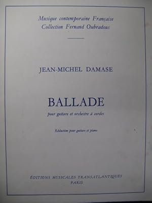 DAMASE Jean-Michel Ballade Piano Guitare 1977