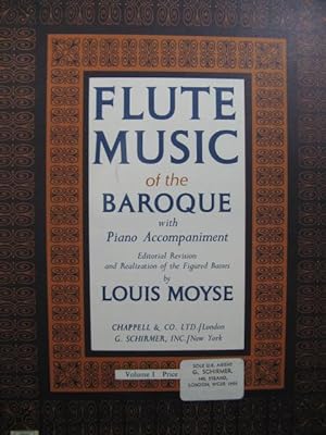 MOYSE Louis Flute Music of the Baroque Vol 1 Flute Piano