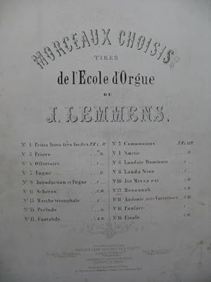 LEMMENS Jacques-Nicolas Hosannah Orgue ca1867