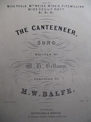 Seller image for BALFE M. W. The Canteeneer Chant Piano ca1870 for sale by partitions-anciennes