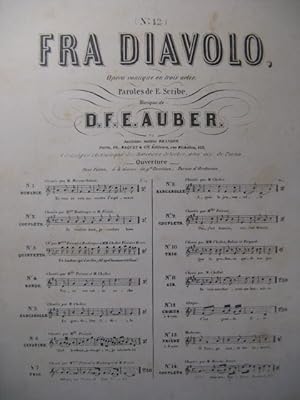 AUBER D. F. E. Fra Diavolo Pâques Fleuri Orchestre XIXe