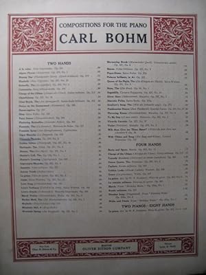 Imagen del vendedor de BOHM Carl Glissando Mazurka Piano 1902 a la venta por partitions-anciennes