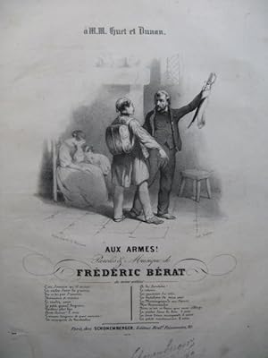 BÉRAT Frédéric Aux Armes Chant Piano ca1830