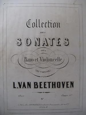 BEETHOVEN Sonate op. 102 n° 1 Violoncelle Piano 1858