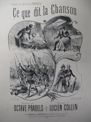 Seller image for COLLIN Lucien Ce que dit la Chanson Chant Piano 1886 for sale by partitions-anciennes