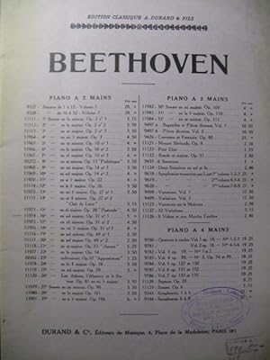 BEETHOVEN Sonate No 16 op. 31 No 1 Piano 1930