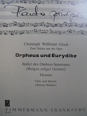 GLUCK C. W. Orpheus und Eurydike 2 Pièces Piano Flûte