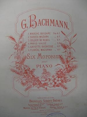 Bild des Verkufers fr BACHMANN Georges Succs-Mazurk Piano XIXe zum Verkauf von partitions-anciennes
