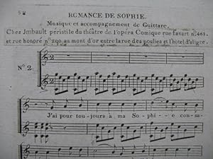 DOCHE Joseph-Denis Romance de Sophie Chant Guitare XIXe