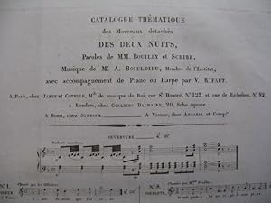 BOIELDIEU Adrien Les Deux Nuits No 8 Chant Piano ou Harpe ca1820