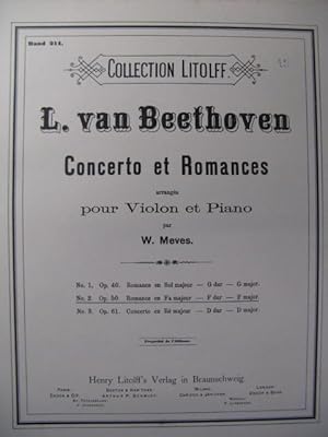 BEETHOVEN Romance op.50 Violon Piano