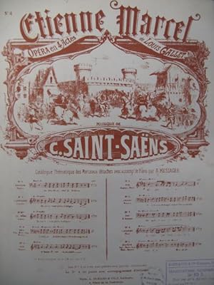 SAINT-SAËNS Camille Etienne Marcel No 4 Chant Piano ca1880