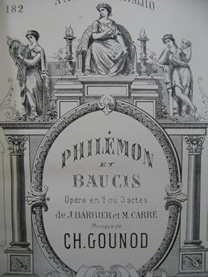 GOUNOD Charles Philémon et Baucis Opéra Piano solo XIXe