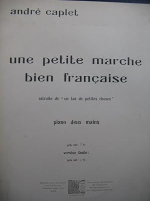 Seller image for CAPLET Andr Une petite marche bien franaise Piano 1932 for sale by partitions-anciennes