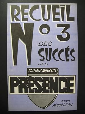 Image du vendeur pour Recueil n 3 Succs Editions Prsence Accordon mis en vente par partitions-anciennes