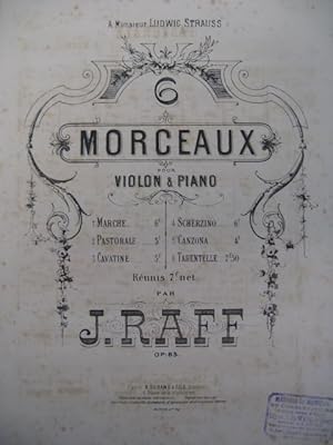 Image du vendeur pour RAFF J. Pastorale op 85 No 2 Violon Piano ca1890 mis en vente par partitions-anciennes