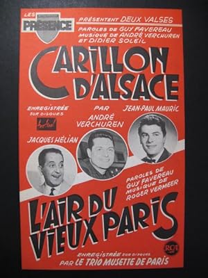 Seller image for Carillon d'Alsace & L'air du Vieux Paris Accordon Verchuren 1962 for sale by partitions-anciennes