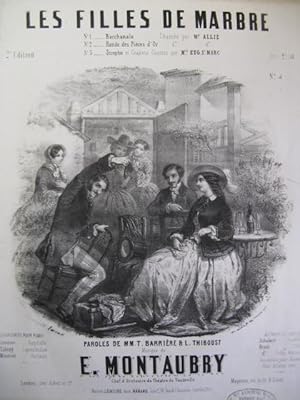 Image du vendeur pour MONTAUBRY E. Les Filles de Marbre Chant Piano ca1840 mis en vente par partitions-anciennes