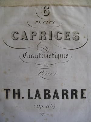 Seller image for LABARRE Thodore 3 petits Caprices Piano XIXe for sale by partitions-anciennes