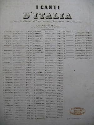 Bild des Verkufers fr GORDIGIANI La Bianchina Canto Popolare Toscano Chant Piano ca1850 zum Verkauf von partitions-anciennes