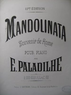 Seller image for PALADILHE E. Mandolinata Piano 1869 for sale by partitions-anciennes