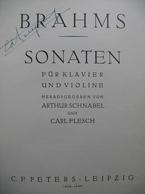 BRAHMS Johannes Sonates Piano Violon