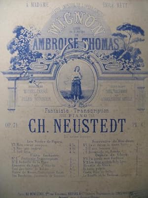 Seller image for NEUSTEDT Charles Mignon Fantaisie Piano ca1866 for sale by partitions-anciennes