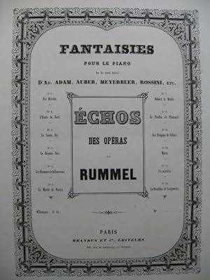 Seller image for RUMMEL J. Fantaisie La Muette de Portici de Auber Piano ca1860 for sale by partitions-anciennes