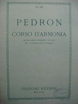 PEDRON C. Corso d'Armonia Harmonie 1953