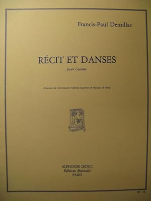 Seller image for DEMILLAC Francis Paul Rcit et Danses Ddicace Guitare 1982 for sale by partitions-anciennes