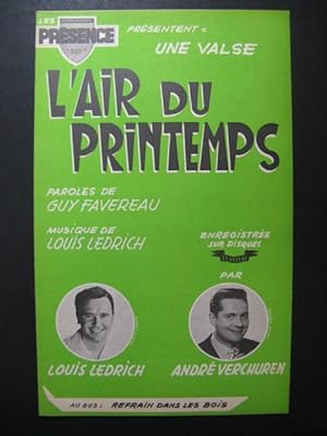 Seller image for L'Air du Printemps Refrains dans les Bois Accordon 1961 for sale by partitions-anciennes