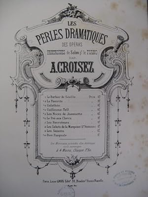 Seller image for CROISEZ Alexandre Mass Les Noces de Jeannette Piano 1860 for sale by partitions-anciennes