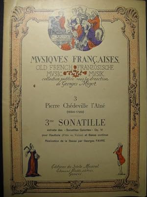 CHÉDEVILLE Pierre 3e Sonatille Piano Hautbois ou Flute ou Violon 1949