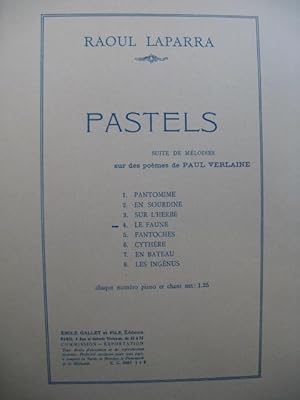 Imagen del vendedor de LAPARRA Raoul Le Faune Chant Piano 1927 a la venta por partitions-anciennes