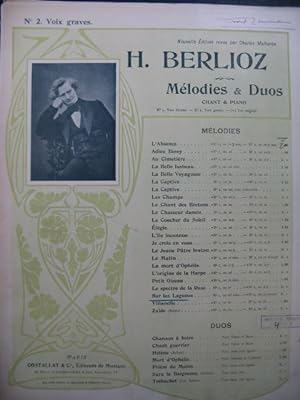 Image du vendeur pour BERLIOZ Hector Sur les Lagunes Chant Piano mis en vente par partitions-anciennes