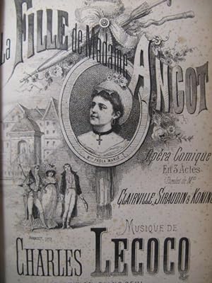 LECOCQ Charles La Fille de Madame Angot Opera Piano solo ca1873