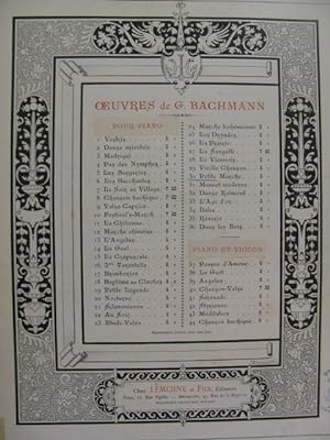 Bild des Verkufers fr BACHMANN Georges Petite Marche Piano zum Verkauf von partitions-anciennes