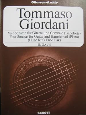 Bild des Verkufers fr GIORDANI Tommaso 4 Sonates Guitare Clavecin ou Piano zum Verkauf von partitions-anciennes