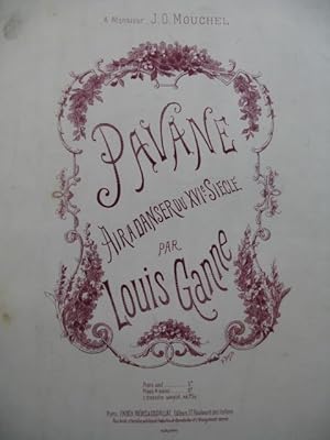 Seller image for GANNE Louis Pavane Piano for sale by partitions-anciennes