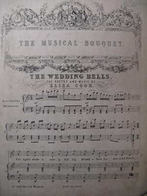 Image du vendeur pour COOK Eliza The Wedding Bells Chant Piano XIXe mis en vente par partitions-anciennes