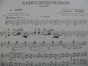VERDI Giuseppe Nabuchodonosor Ouverture Orchestre ca1904