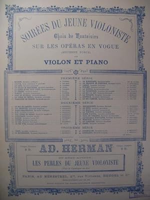 MASSENET Jules Manon Fantaisie Piano Violon 1895