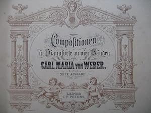 Bild des Verkufers fr WEBER Compositionen 20 Pices Piano 4 mains XIXe zum Verkauf von partitions-anciennes