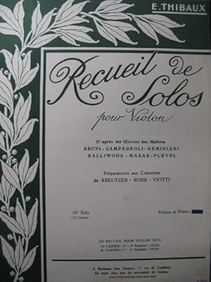 Imagen del vendedor de PLEYEL Ignace 10e Solo E. Thibaux Violon Piano a la venta por partitions-anciennes