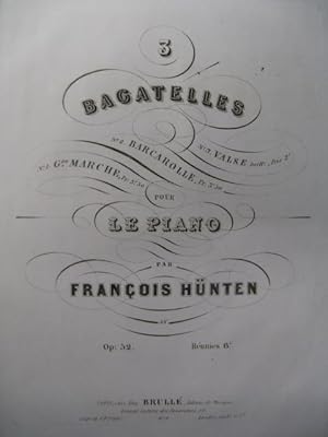 Seller image for HNTEN Franois Barcarolle Piano ca1845 for sale by partitions-anciennes