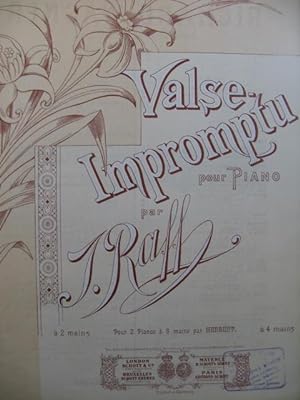 Image du vendeur pour RAFF J. Valse Impromptu piano mis en vente par partitions-anciennes