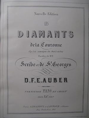 AUBER D. F. E. Les Diamants de la Couronne Opera ca1860