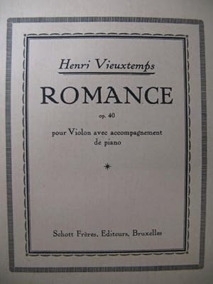 VIEUXTEMPS Henri Romance Violon Piano