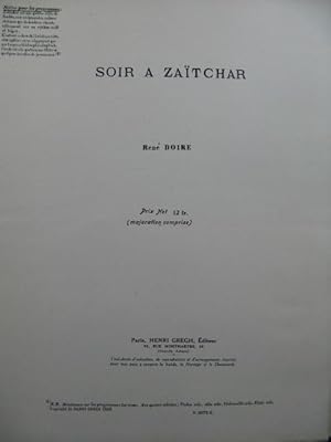 DOIRE René Soir à Zaïtchar Orchestre 1923